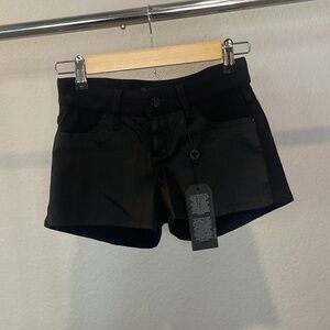 GUESS Black Biker Shorts - Suicide Rinse - Size 25 - New with Tag